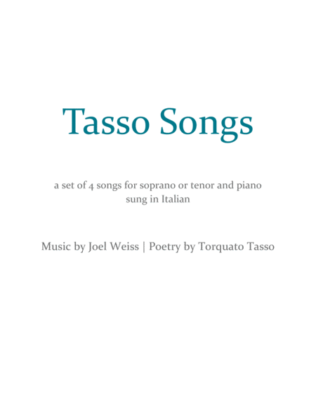 Free Sheet Music Tasso Songs