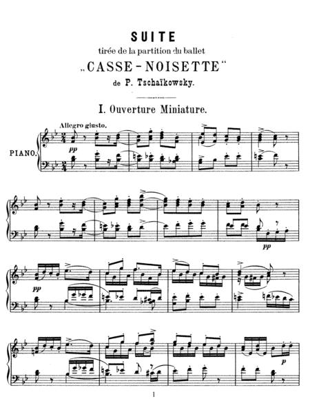 Tchaikovsky Nutcracker Suite Op 71a I Miniature Overture Original Complete Version Sheet Music