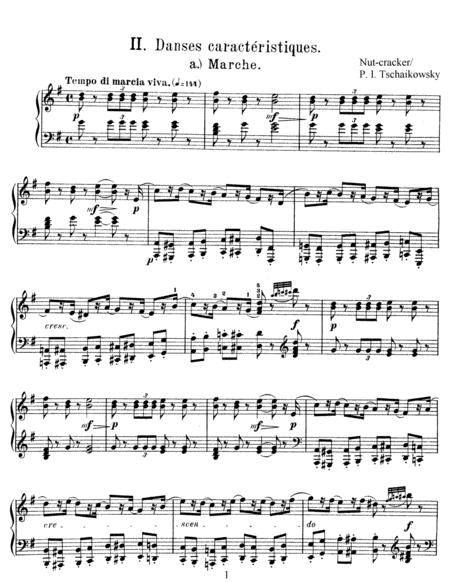 Free Sheet Music Tchaikovsky Nutcracker Suite Op 71a Ii March Original Complete Version
