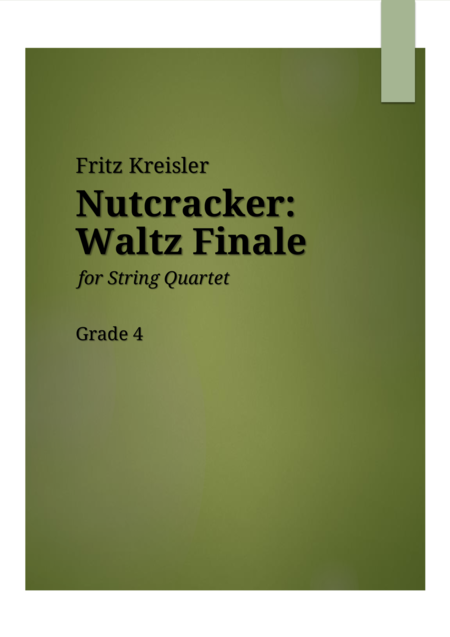 Tchaikovsky Nutcracker Waltz Finale For Piano Quartet Sheet Music