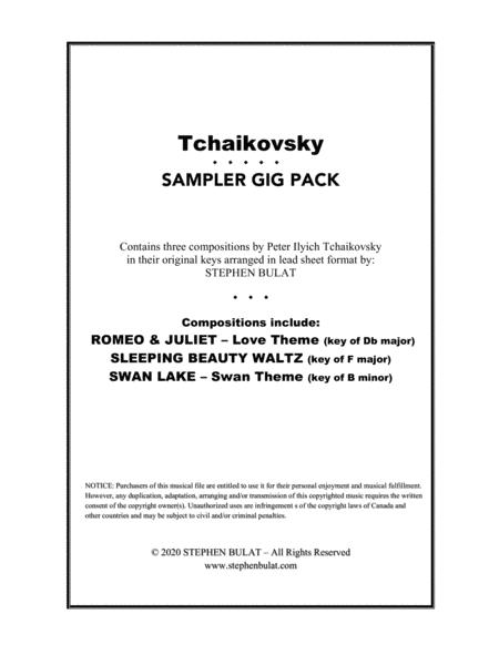 Tchaikovsky Sampler Gig Pack Three Selections Romeo Juliet Sleeping Beauty Waltz Swan Lake Arranged In Lead Sheet Format Sheet Music