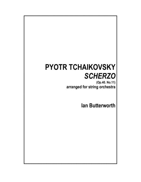 Tchaikovsky Scherzo Op 40 No 11 For String Orchestra Sheet Music