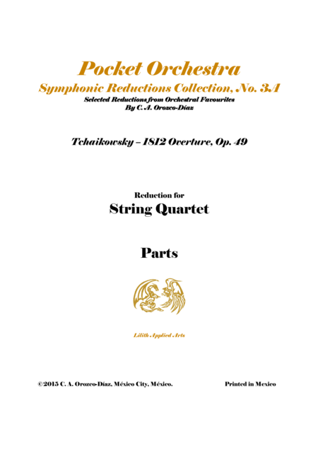 Free Sheet Music Tchaikowsky 1812 Overture Op 49 For String Quartet Parts