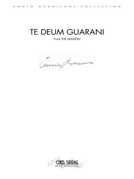 Te Deum Guarani From The Mission Sheet Music