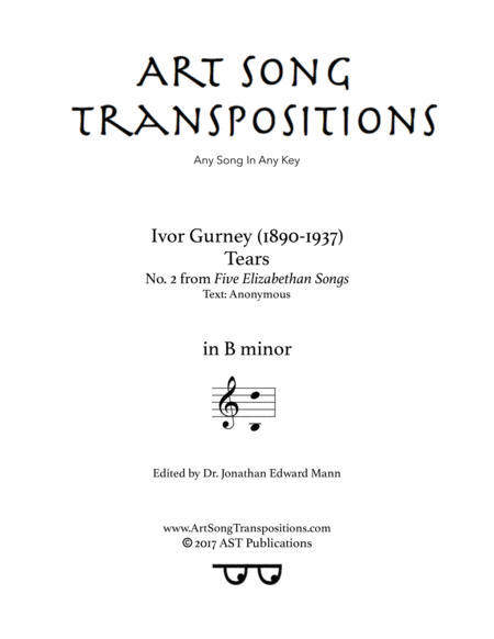 Tears B Minor Sheet Music