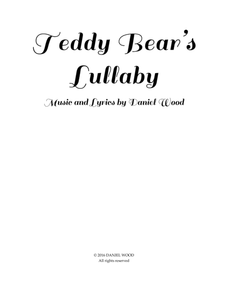 Free Sheet Music Teddy Bears Lullaby