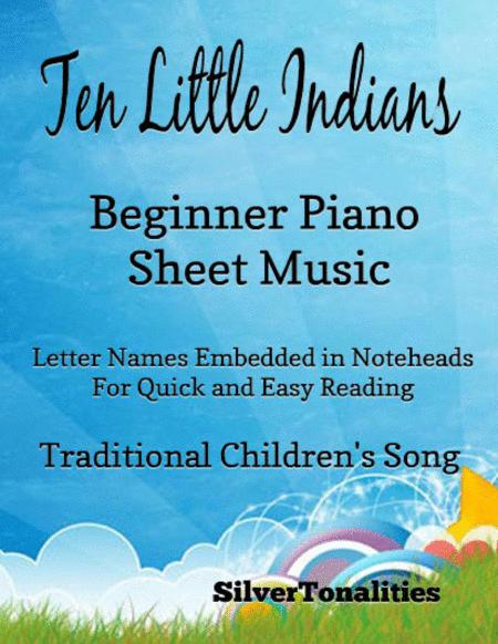 Free Sheet Music Ten Little Indians Beginner Piano Sheet Music