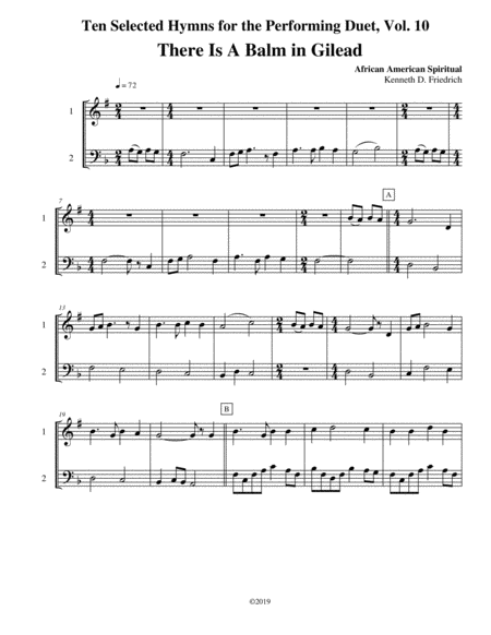 Ten Selected Hymns For The Performing Duet Vol 10 Trumpet And Trombone Euphonium Sheet Music