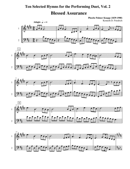 Free Sheet Music Ten Selected Hymns For The Performing Duet Vol 2 Clarinet And Bassoon