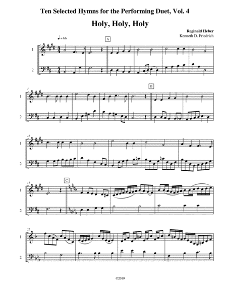 Free Sheet Music Ten Selected Hymns For The Performing Duet Vol 4 Clarinet And Bassoon