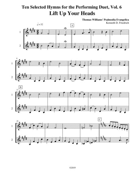 Ten Selected Hymns For The Performing Duet Vol 6 Clarinet And Bass Clarinet Sheet Music