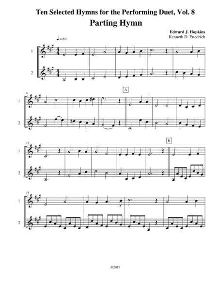 Free Sheet Music Ten Selected Hymns For The Performing Duet Vol 8 Clarinet And Bass Clarinet