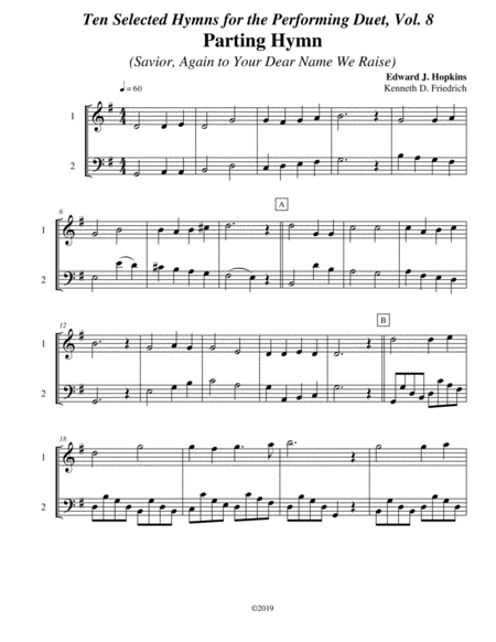 Ten Selected Hymns For The Performing Duet Vol 8 Flute And Trombone Or Euphonium Sheet Music