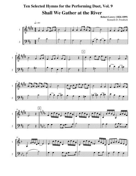 Free Sheet Music Ten Selected Hymns For The Performing Duet Vol 9 Clarinet And Bassoon