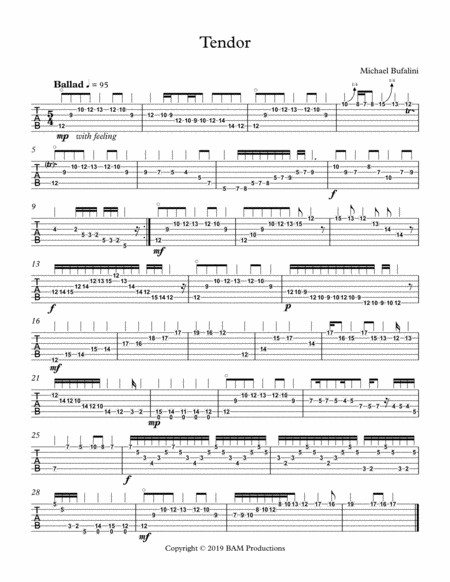 Free Sheet Music Tender