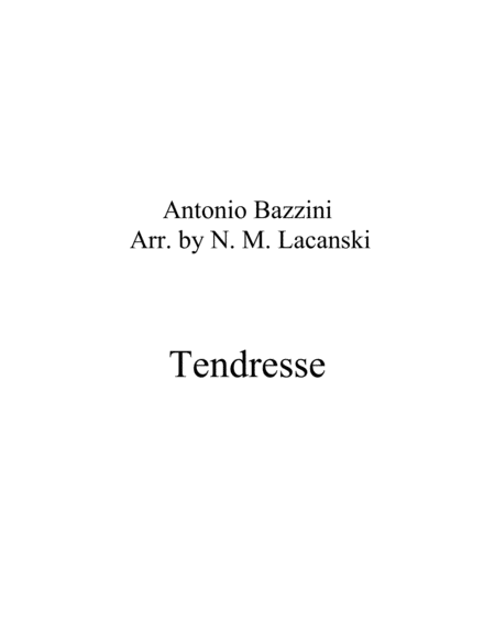 Tendresse Sheet Music