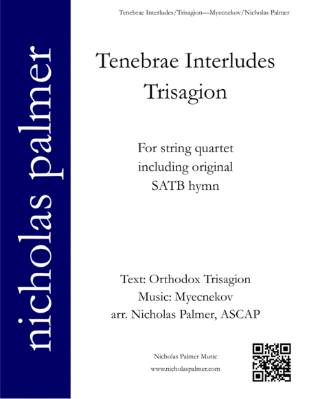 Tenebrae Interludes Variations On Myecnekovs Trisagion Sheet Music