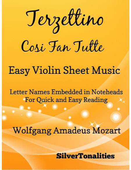 Free Sheet Music Terzettino Cosi Fan Tutte Easy Violin Sheet Music