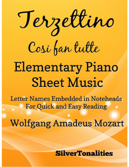 Free Sheet Music Terzettino Cosi Fan Tutte Elementary Piano Sheet Music