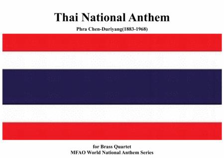 Thai National Anthem For Brass Quartet Mfao World National Anthem Series Sheet Music