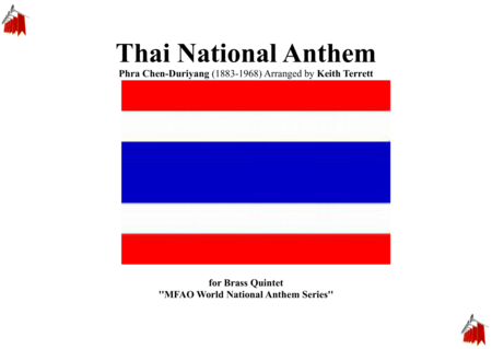 Thai National Anthem For Brass Quintet Sheet Music