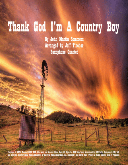 Thank God I M A Country Boy Sheet Music