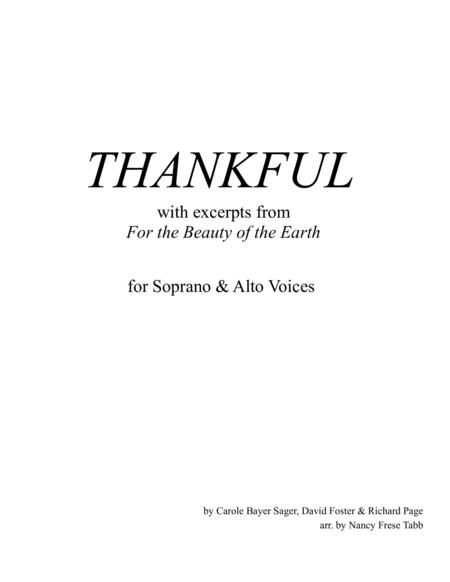 Free Sheet Music Thankful Sa