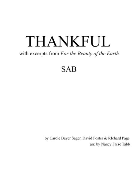 Free Sheet Music Thankful Sab