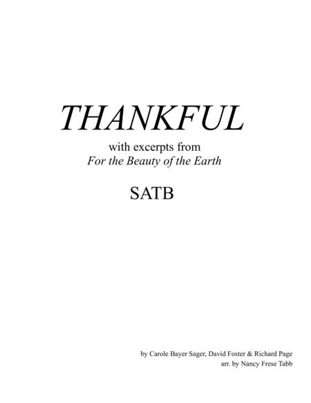 Free Sheet Music Thankful Satb