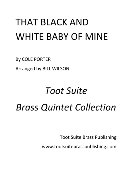 Free Sheet Music That Black And White Baby Of Mine