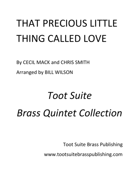 That Precious Little Thing Called Love Sheet Music