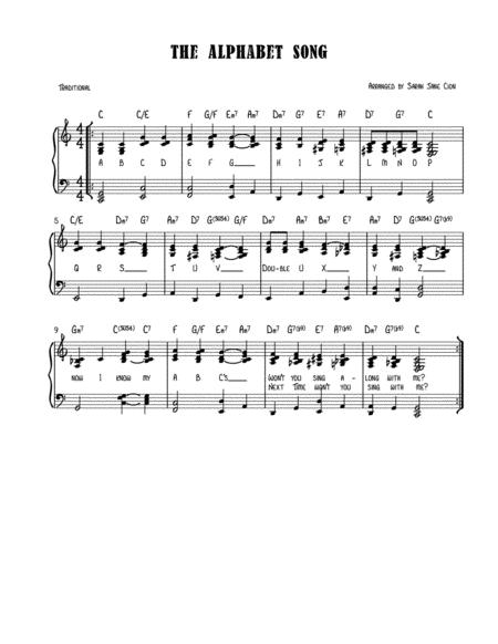 Free Sheet Music The Alphabet Song