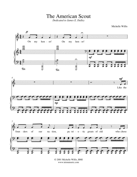 Free Sheet Music The American Scout Vocal Solo