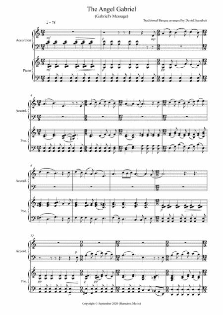 The Angel Gabriel For Accordion And Piano Sheet Music