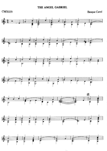 The Angel Gabriel For Two Octaves Handbells Sheet Music