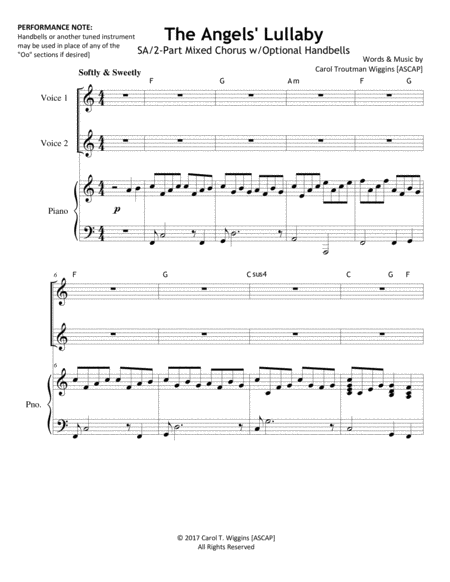 The Angels Lullaby Sheet Music