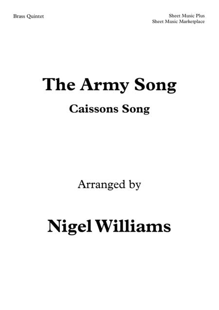 The Army Song Caissons Song For Brass Quintet Sheet Music