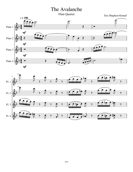 Free Sheet Music The Avalanche