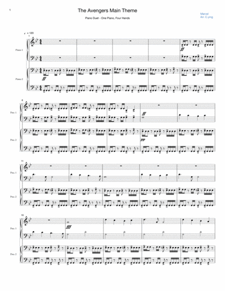 The Avengers Main Theme Sheet Music