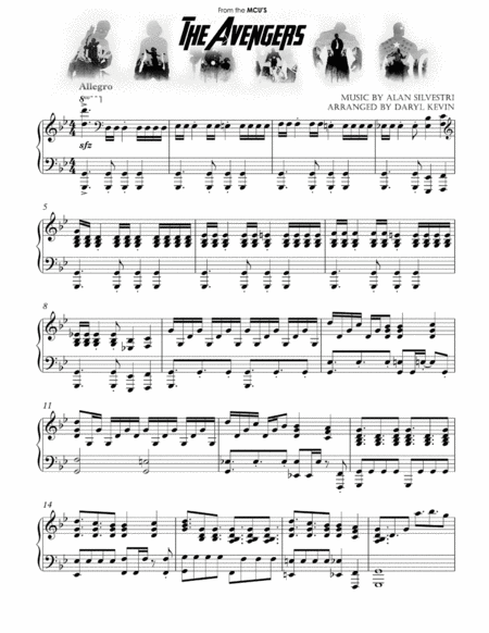 Free Sheet Music The Avengers Piano Solo