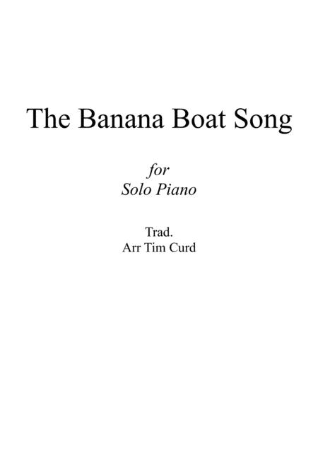 The Banana Boat Song For Piano Sheet Music