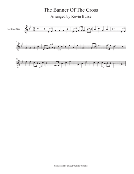 The Banner Of The Cross Bari Sax Sheet Music