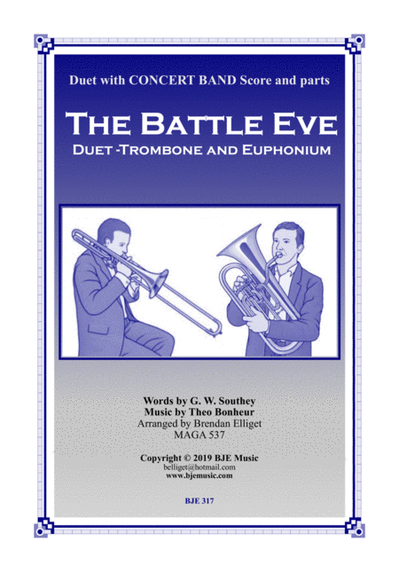 Free Sheet Music The Battle Eve Duet Trombone And Euphonium With Concert Band Accompaniment Score And Parts Pdf