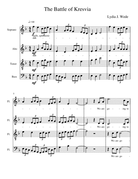 The Battle Of Kresvia Sheet Music