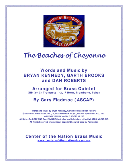 Free Sheet Music The Beaches Of Cheyenne