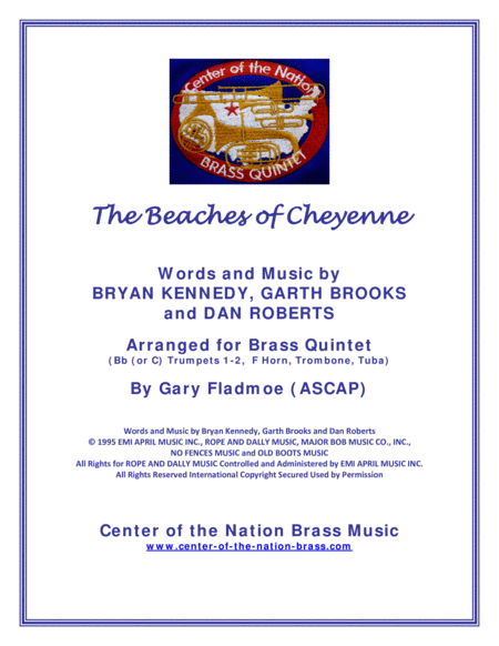 The Beaches Of Cheyenne Sheet Music