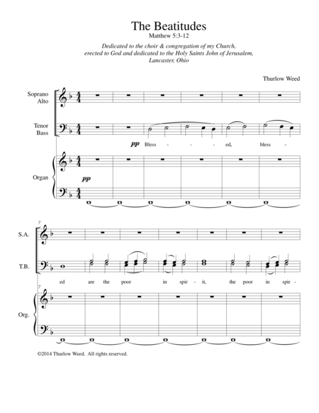 Free Sheet Music The Beatitudes