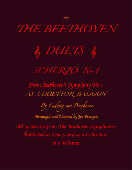 Free Sheet Music The Beethoven Duets For Bassoon Scherzo No 1