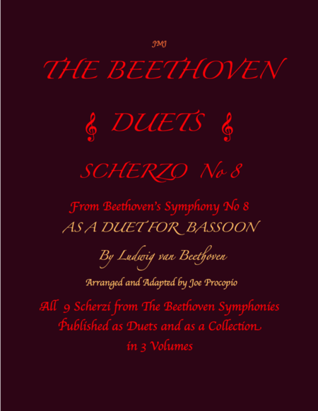 Free Sheet Music The Beethoven Duets For Bassoon Scherzo No 8