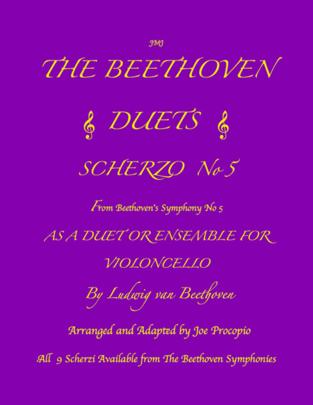 The Beethoven Duets For Cello Scherzo No 5 Sheet Music